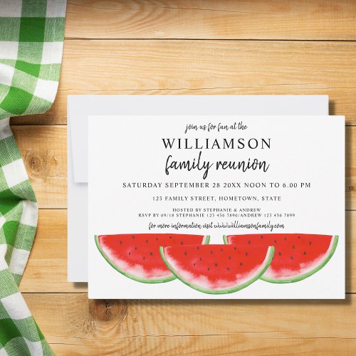 Watermelon Family Reunion  Invitation