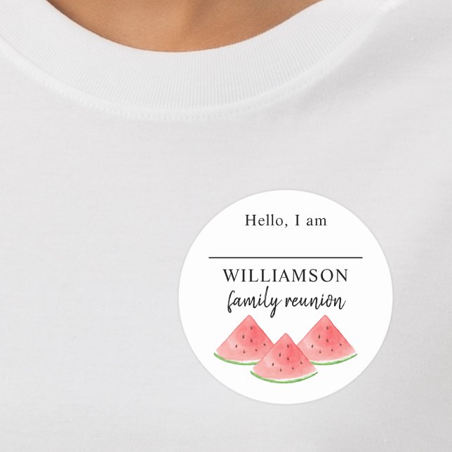 Watermelon Family Reunion Name Tag (Creator Uploaded)