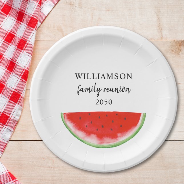 Watermelon Family Reunion Paper Plates (Creator Uploaded)