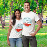 Watermelon Family Reunion T-Shirt<br><div class="desc">Are you planning a family reunion?
These cheerful T-shirts are decorated with watercolor watermelons and a blue sky.
Easily customizable for all your family members.
Original Watercolor © Michele Davies.</div>
