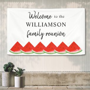  Watermelon Family Reunion Welcome Banner