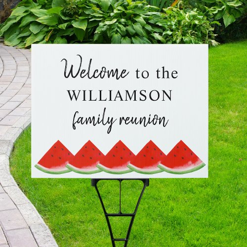 Watermelon Family Reunion Welcome Sign