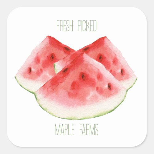 Watermelon Farm to Table Square Sticker