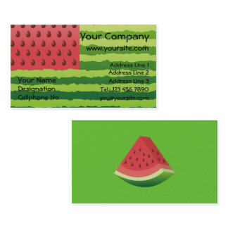 Watermelon Flag Business Card Watermelon Flag Business Card