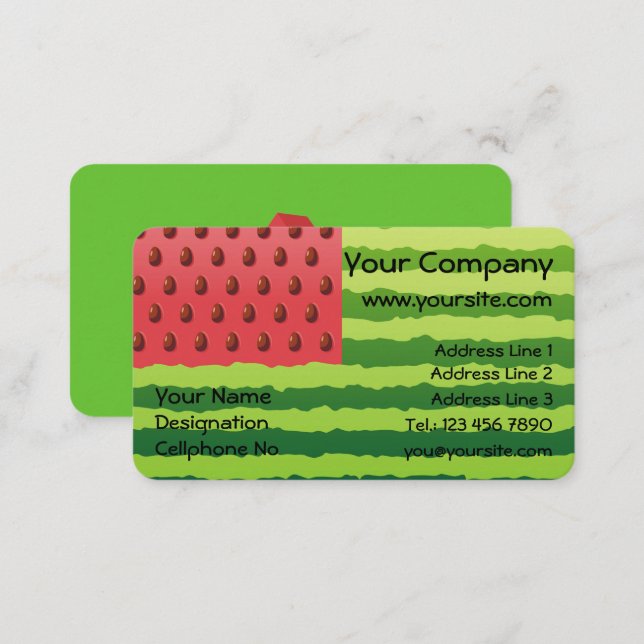 Watermelon Flag Business Card (Front/Back)
