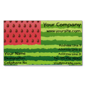 Watermelon Flag Business Card Magnet (Front)