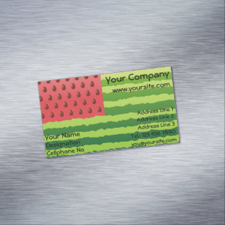 Watermelon Flag Business Card Magnet