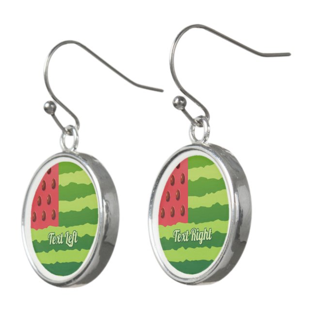 Watermelon Flag Earrings (Angled)