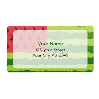 Watermelon Flag Label