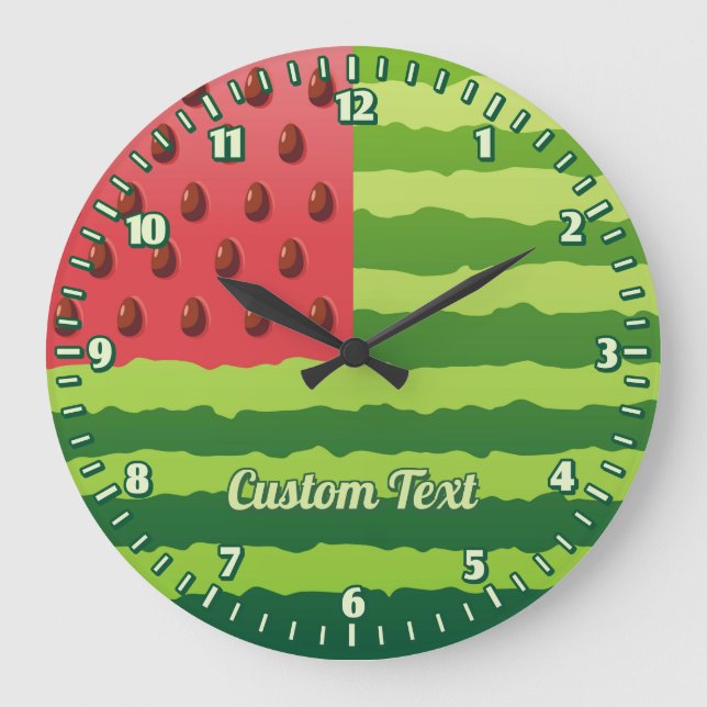 Watermelon Flag Large Clock (Front)