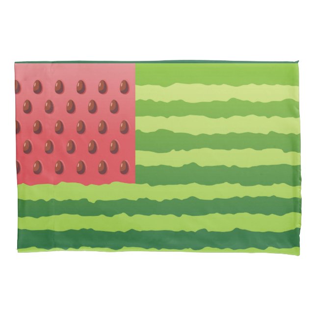 Watermelon Flag Pillow Case (Front)