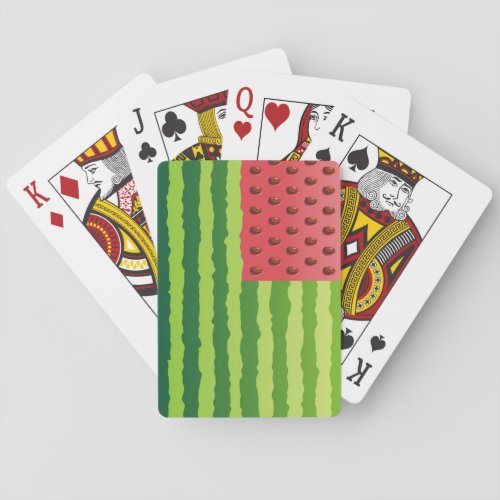 Watermelon Flag Playing Cards