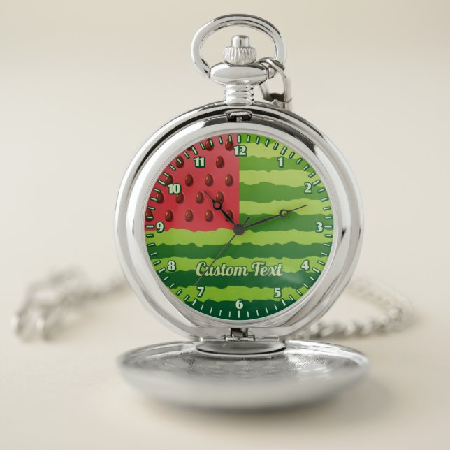 Watermelon Flag Pocket Watch (Inside)