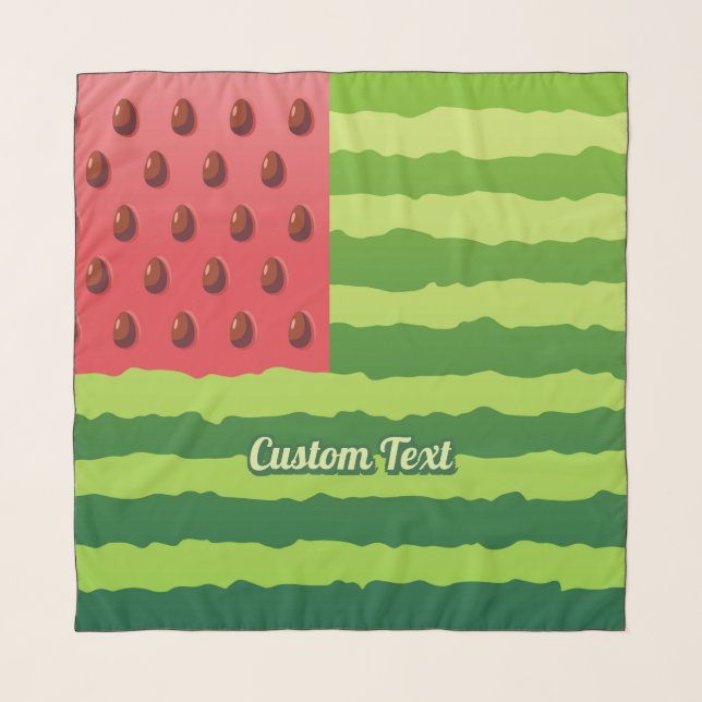 Watermelon Flag Scarf (Front (Horizontal))