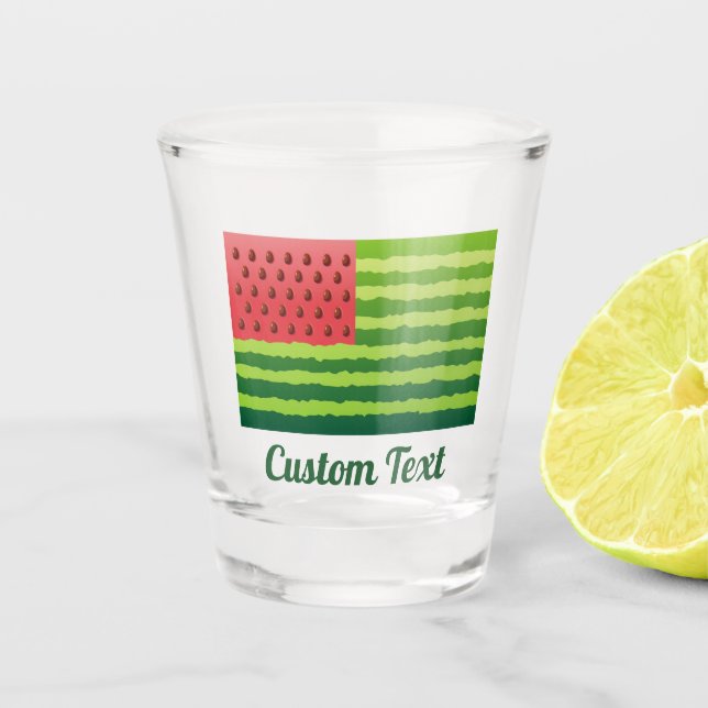 Watermelon Flag Shot Glass (Front)