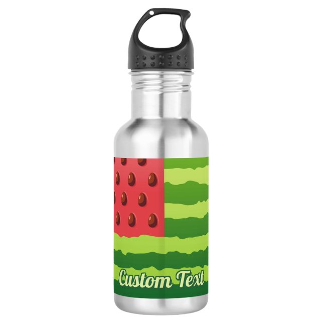 Watermelon Flag Stainless Steel Water Bottle (Front)