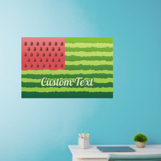 Watermelon Flag Wall Decal