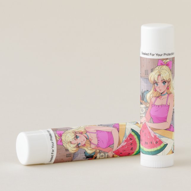 Watermelon flavor lip balm (Front)