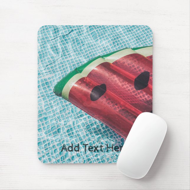 Watermelon Float in Swimming Pool Mouse Pad (With Mouse)