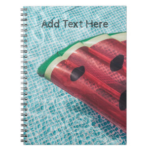 Watermelon Float in Swimming Pool Notebook