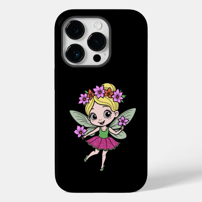 Watermelon Flower Fairy iPhone 14 Pro Case (Back)