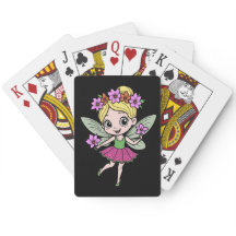 Watermelon Flower Fairy Playing Cards