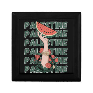 watermelon, flowers, and  palestine text Repeat  Gift Box