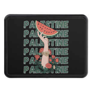 watermelon, flowers, and  palestine text Repeat  Hitch Cover