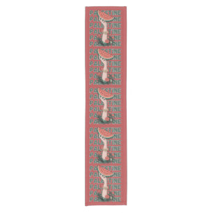 watermelon, flowers, and palestine text Repeat Short Table Runner