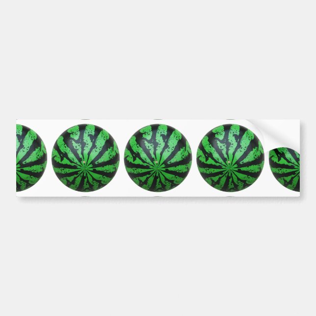 Watermelon Football / Soccer Ball Bumper Sticker (Front)
