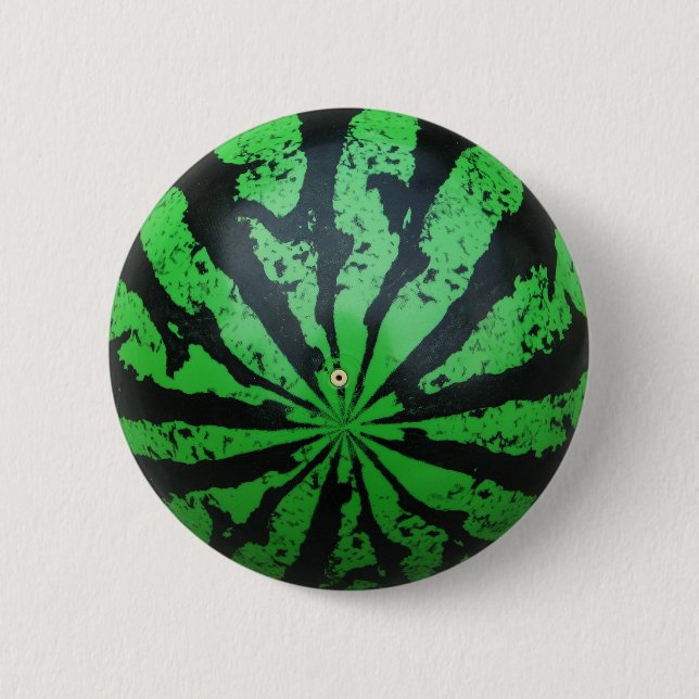 Watermelon Football / Soccer Ball Button (Front)
