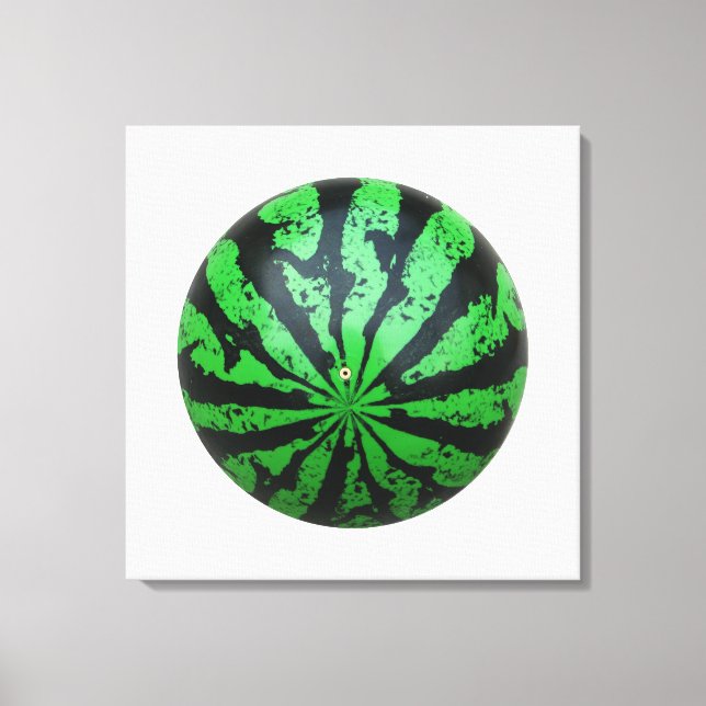 Watermelon Football / Soccer Ball Canvas Print (Front)