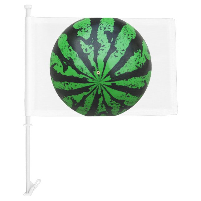 Watermelon Football / Soccer Ball Car Flag (Front)
