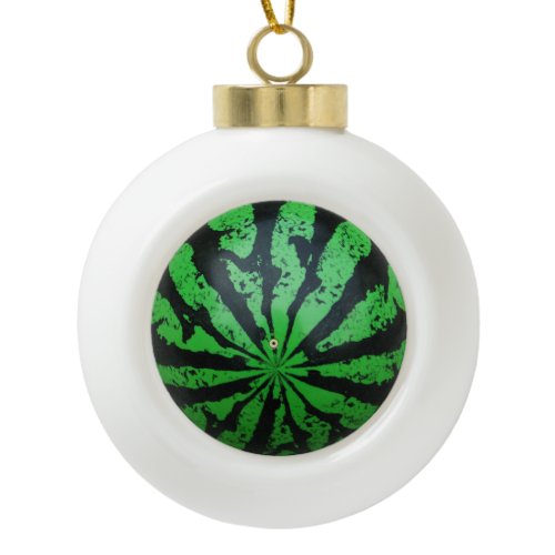 Watermelon Football / Soccer Ball Ceramic Ball Christmas Ornament