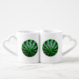Watermelon Football / Soccer Ball Coffee Mug Set