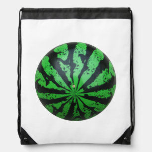 Watermelon Football / Soccer Ball Drawstring Bag