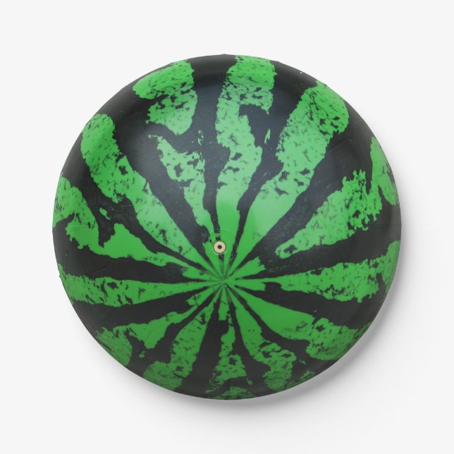 Watermelon Football / Soccer Ball Paper Plates (Front)