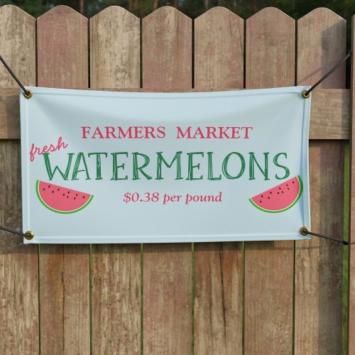 Watermelon For Sale Advertising Business Banner