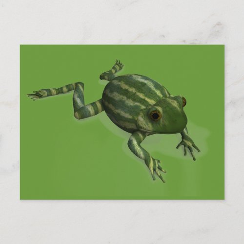 Watermelon Frog Postcard