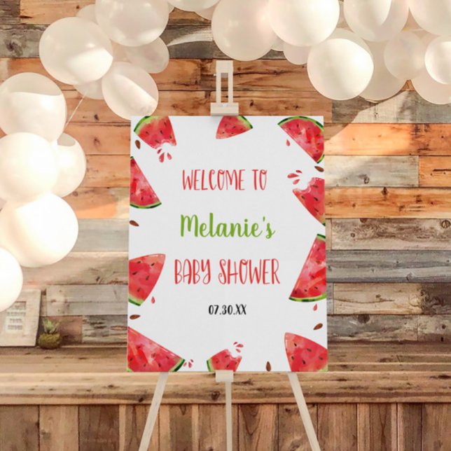 Watermelon Fruit Baby Shower Welcome Sign (Creator Uploaded)