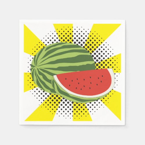 Watermelon Fruit Design Napkins