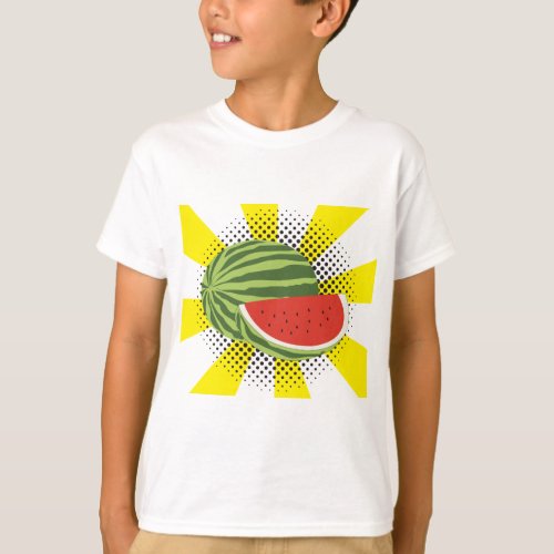 Watermelon Fruit Design T_Shirt