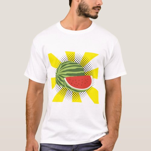 Watermelon Fruit Design T_Shirt