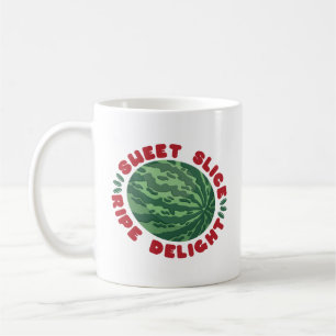 WATERMELON FRUIT FLAT SWEET SLICE RIPE DELIGHT COFFEE MUG