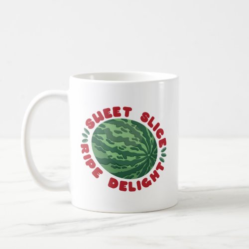 WATERMELON FRUIT FLAT SWEET SLICE RIPE DELIGHT COFFEE MUG