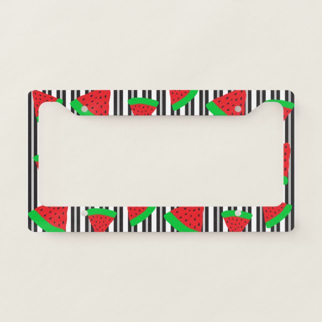 Watermelon Fruit Fun License Plate Frame (Front)