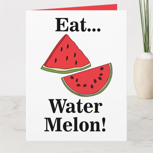 Watermelon Fruit Fun Summer Party Card (Front)