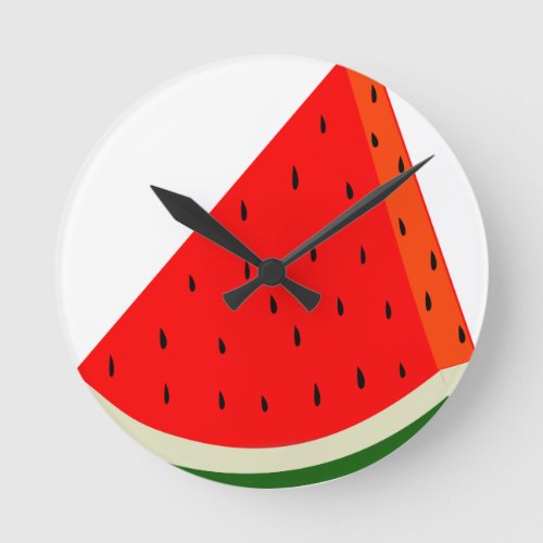 Watermelon Fruit harvest slice summer Round Clock