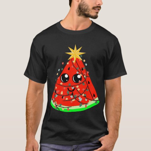 Watermelon Fruit Hawaiian Xmas Summer Christmas In T_Shirt