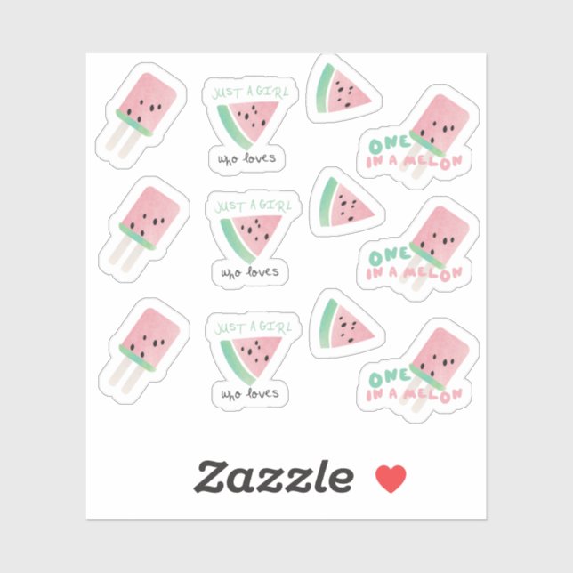Watermelon Fruit One In a Melon Pop Mix Sticker (Sheet)